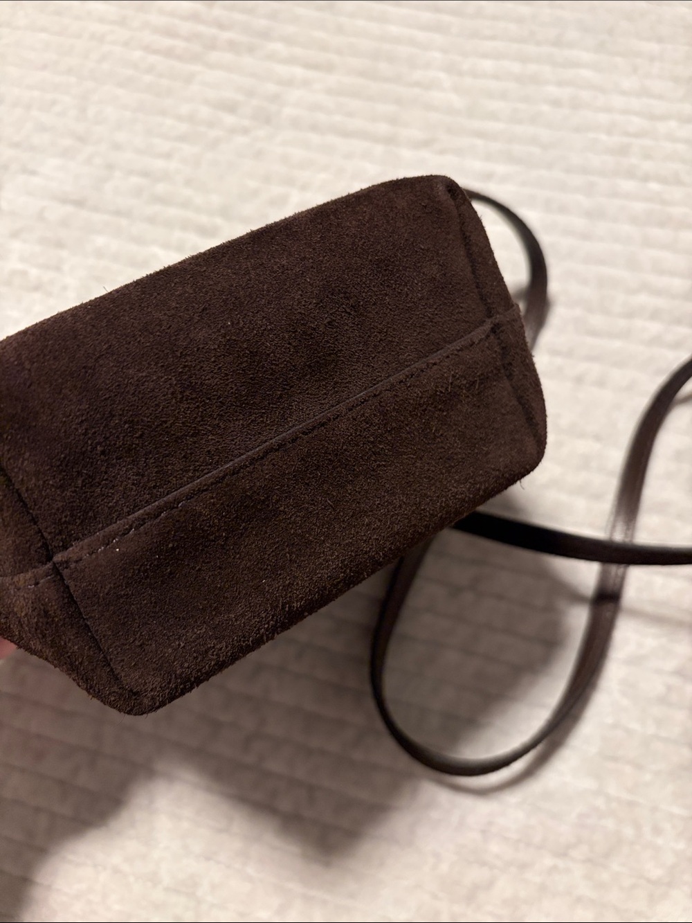 Madewell Dark Brown Suede Crossbody Bag - Picture 6 of 7